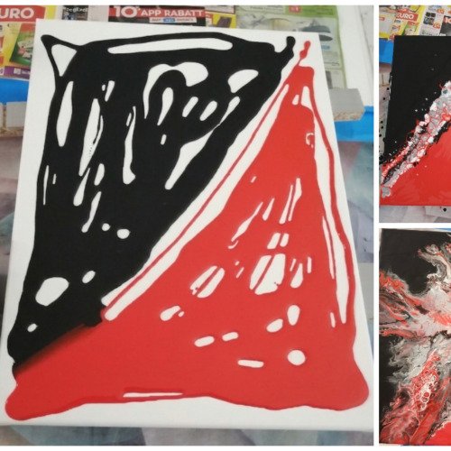 Zellenbildung beim Acryl Pouring